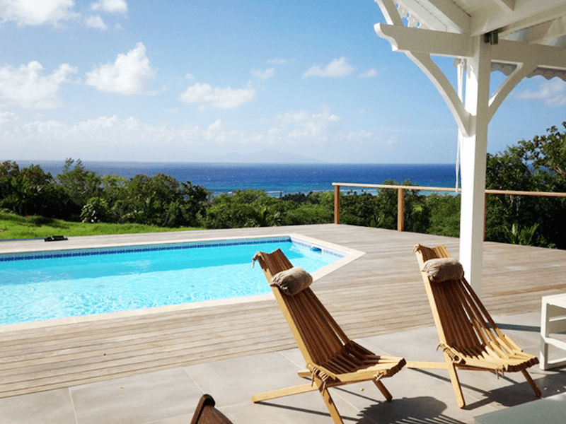 Location villa ile marie-galante piscine terrasse