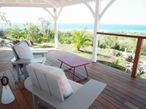 Villa inattendue Marie-Galante vue terrasse mer